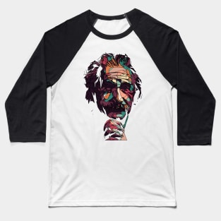 Albert Einstien Abstract Baseball T-Shirt